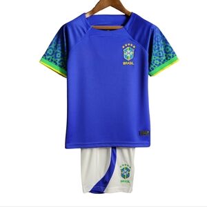 Brazil   Blue / White  Soccer Jersey Set Kids